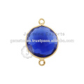 Vermeil Gold Gemstone Bezel Conectores al por mayor